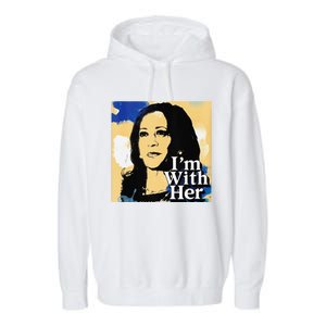 IM With Her Retro Retro Kamala Garment-Dyed Fleece Hoodie