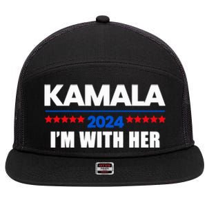 IM With Her Kamala Vote For 2024 President Kamala Harris 7 Panel Mesh Trucker Snapback Hat