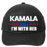 IM With Her Kamala Vote For 2024 President Kamala Harris 7-Panel Snapback Hat