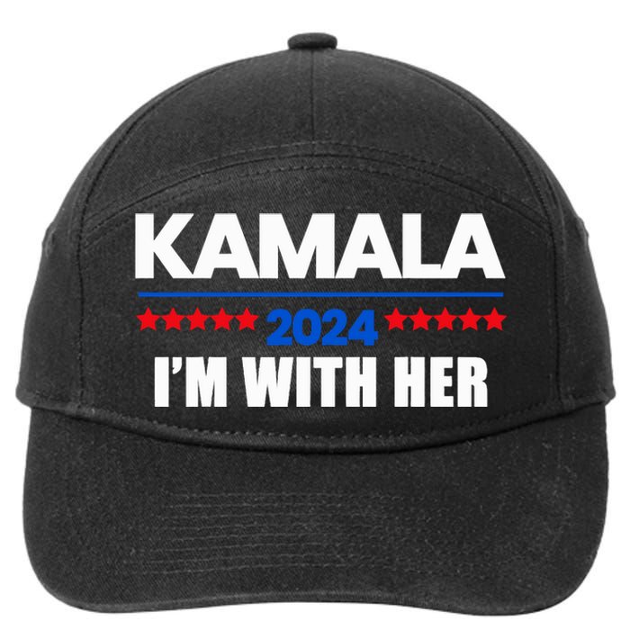 IM With Her Kamala Vote For 2024 President Kamala Harris 7-Panel Snapback Hat