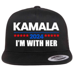 IM With Her Kamala Vote For 2024 President Kamala Harris Flat Bill Trucker Hat