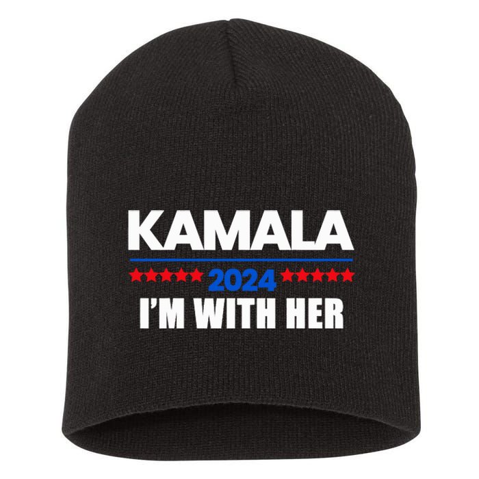 IM With Her Kamala Vote For 2024 President Kamala Harris Short Acrylic Beanie