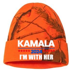 IM With Her Kamala Vote For 2024 President Kamala Harris Kati Licensed 12" Camo Beanie