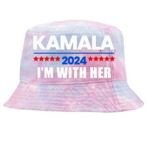 IM With Her Kamala Vote For 2024 President Kamala Harris Tie-Dyed Bucket Hat