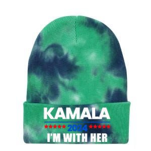 IM With Her Kamala Vote For 2024 President Kamala Harris Tie Dye 12in Knit Beanie