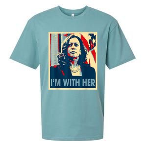 Im With Her Kamala Vote For 2024 President Kamala Harris Vote President Kamala Sueded Cloud Jersey T-Shirt