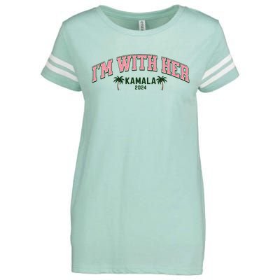 IM With Her Coconut Tree Kamala Enza Ladies Jersey Football T-Shirt