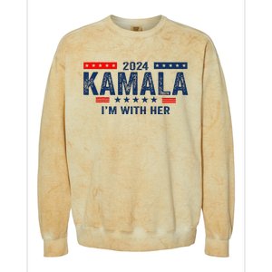 IM With Her Kamala Vote For 2024 President Kamalaharris Colorblast Crewneck Sweatshirt