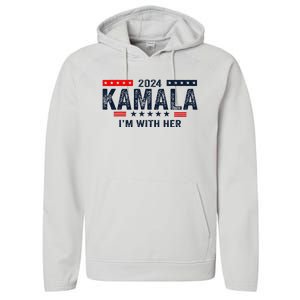 IM With Her Kamala Vote For 2024 President Kamala Harris Performance Fleece Hoodie