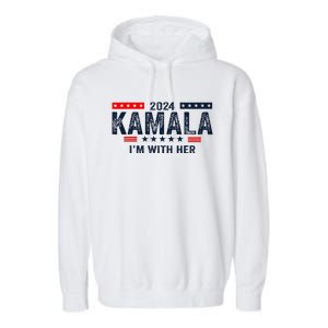 IM With Her Kamala Vote For 2024 President Kamala Harris Garment-Dyed Fleece Hoodie