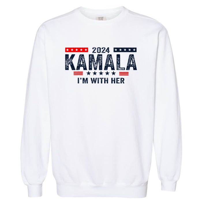 IM With Her Kamala Vote For 2024 President Kamala Harris Garment-Dyed Sweatshirt