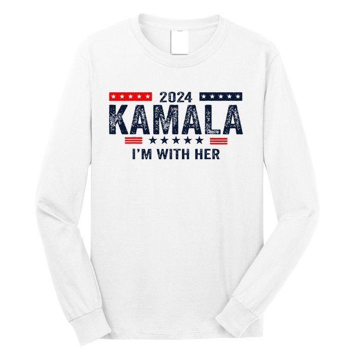 IM With Her Kamala Vote For 2024 President Kamala Harris Long Sleeve Shirt