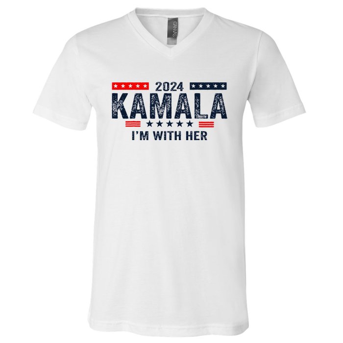 IM With Her Kamala Vote For 2024 President Kamala Harris V-Neck T-Shirt