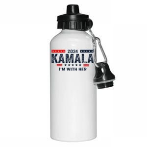 IM With Her Kamala Vote For 2024 President Kamala Harris Aluminum Water Bottle