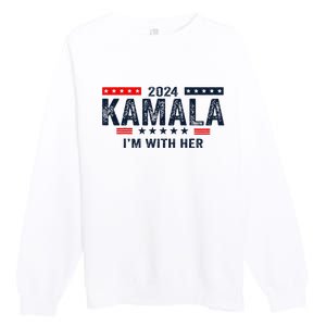 IM With Her Kamala Vote For 2024 President Kamala Harris Premium Crewneck Sweatshirt