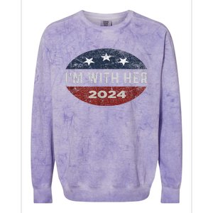 IM With Her Kamala Vote For 2024 President Kamala Harris Colorblast Crewneck Sweatshirt