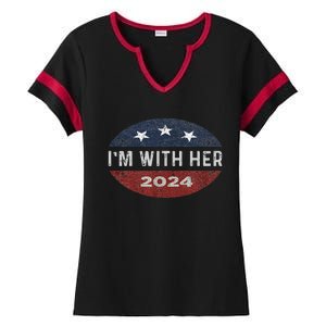 IM With Her Kamala Vote For 2024 President Kamala Harris Ladies Halftime Notch Neck Tee