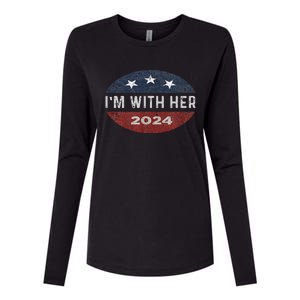 IM With Her Kamala Vote For 2024 President Kamala Harris Womens Cotton Relaxed Long Sleeve T-Shirt