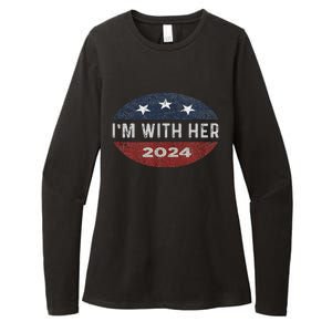 IM With Her Kamala Vote For 2024 President Kamala Harris Womens CVC Long Sleeve Shirt