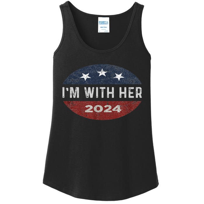 IM With Her Kamala Vote For 2024 President Kamala Harris Ladies Essential Tank