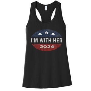 IM With Her Kamala Vote For 2024 President Kamala Harris Women's Racerback Tank