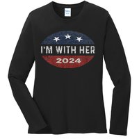 IM With Her Kamala Vote For 2024 President Kamala Harris Ladies Long Sleeve Shirt