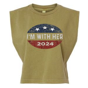 IM With Her Kamala Vote For 2024 President Kamala Harris Garment-Dyed Women's Muscle Tee