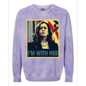 IM With Her Kamala Vote For 2024 President Kamala Harris Colorblast Crewneck Sweatshirt