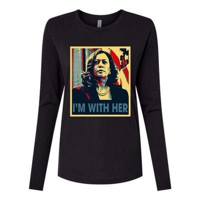 IM With Her Kamala Vote For 2024 President Kamala Harris Womens Cotton Relaxed Long Sleeve T-Shirt