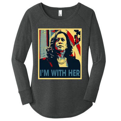 IM With Her Kamala Vote For 2024 President Kamala Harris Women's Perfect Tri Tunic Long Sleeve Shirt