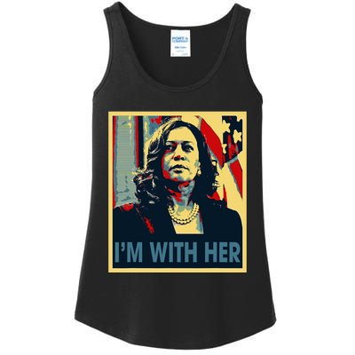 IM With Her Kamala Vote For 2024 President Kamala Harris Ladies Essential Tank