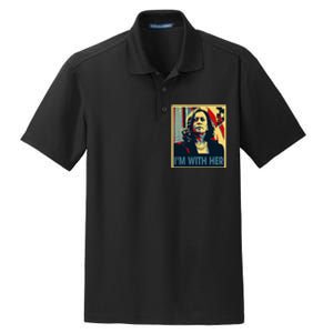 IM With Her Kamala Vote For 2024 President Kamala Harris Dry Zone Grid Polo