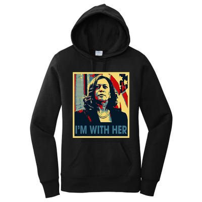 IM With Her Kamala Vote For 2024 President Kamala Harris Women's Pullover Hoodie