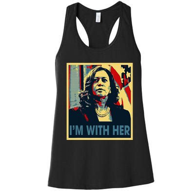 IM With Her Kamala Vote For 2024 President Kamala Harris Women's Racerback Tank