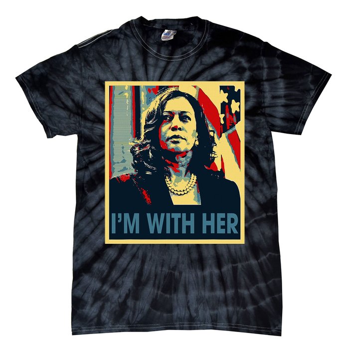 IM With Her Kamala Vote For 2024 President Kamala Harris Tie-Dye T-Shirt