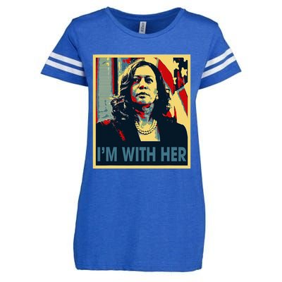 IM With Her Kamala Vote For 2024 President Kamala Harris Enza Ladies Jersey Football T-Shirt