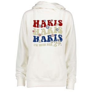 IM With Her Kamala Vote For 2024 President Kamala Harris Womens Funnel Neck Pullover Hood