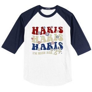 IM With Her Kamala Vote For 2024 President Kamala Harris Baseball Sleeve Shirt