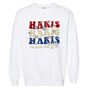 IM With Her Kamala Vote For 2024 President Kamala Harris Garment-Dyed Sweatshirt