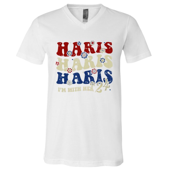 IM With Her Kamala Vote For 2024 President Kamala Harris V-Neck T-Shirt