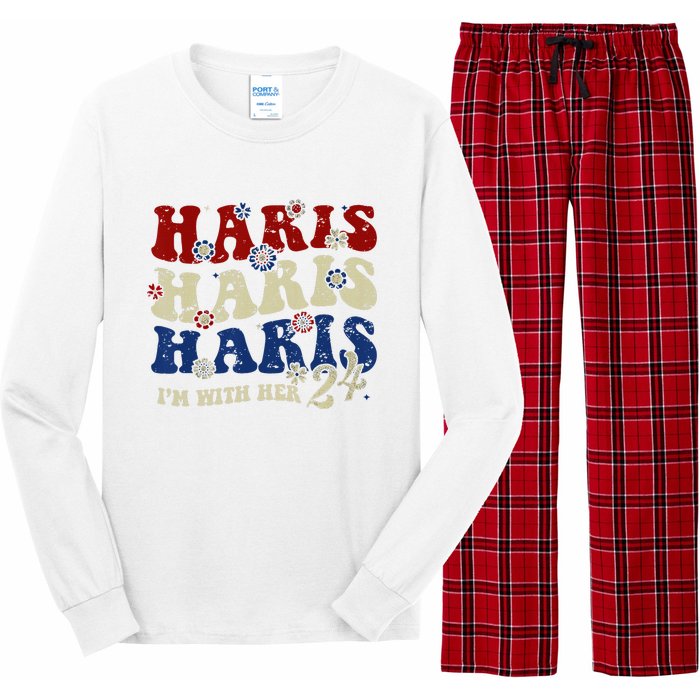 IM With Her Kamala Vote For 2024 President Kamala Harris Long Sleeve Pajama Set