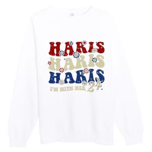 IM With Her Kamala Vote For 2024 President Kamala Harris Premium Crewneck Sweatshirt