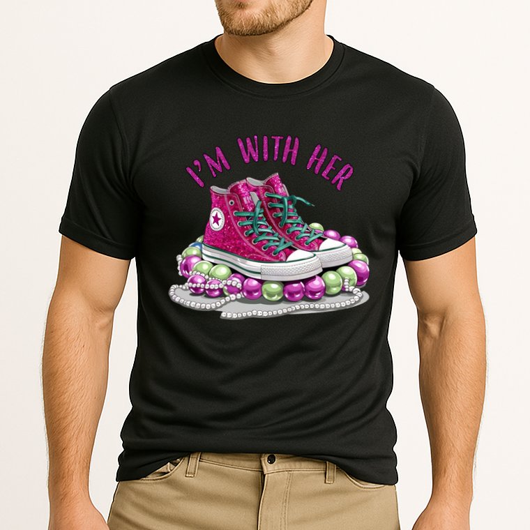 Im With Her Chucks And Pearls Kamala Harris Cooling Performance Crew T-Shirt