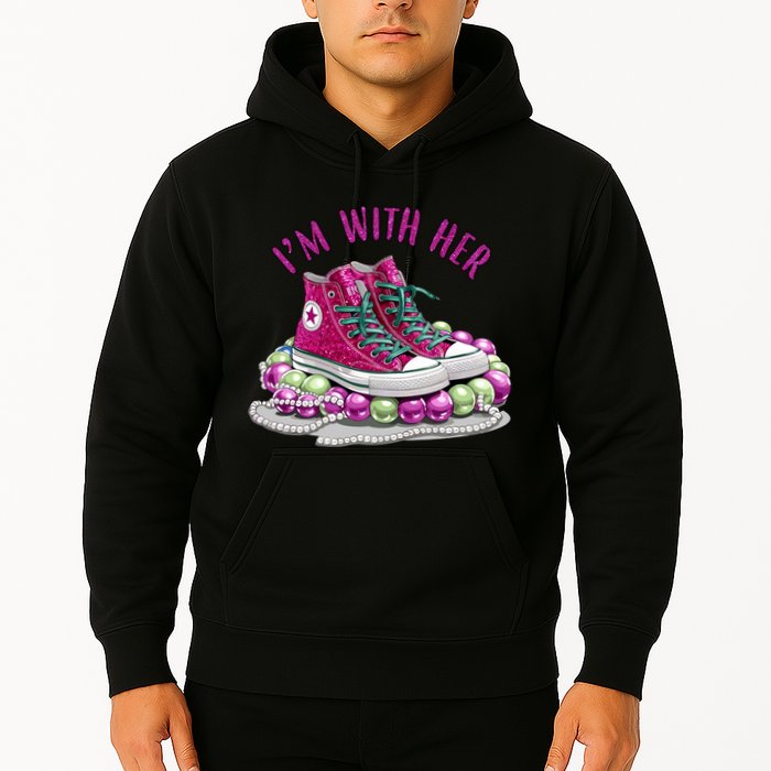 Im With Her Chucks And Pearls Kamala Harris Hoodie
