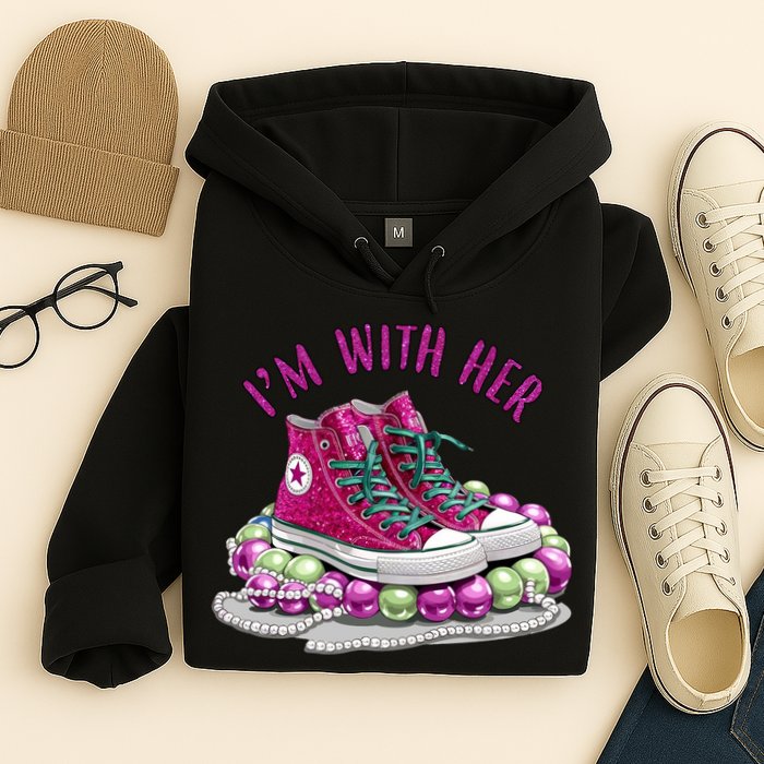 Im With Her Chucks And Pearls Kamala Harris Hoodie