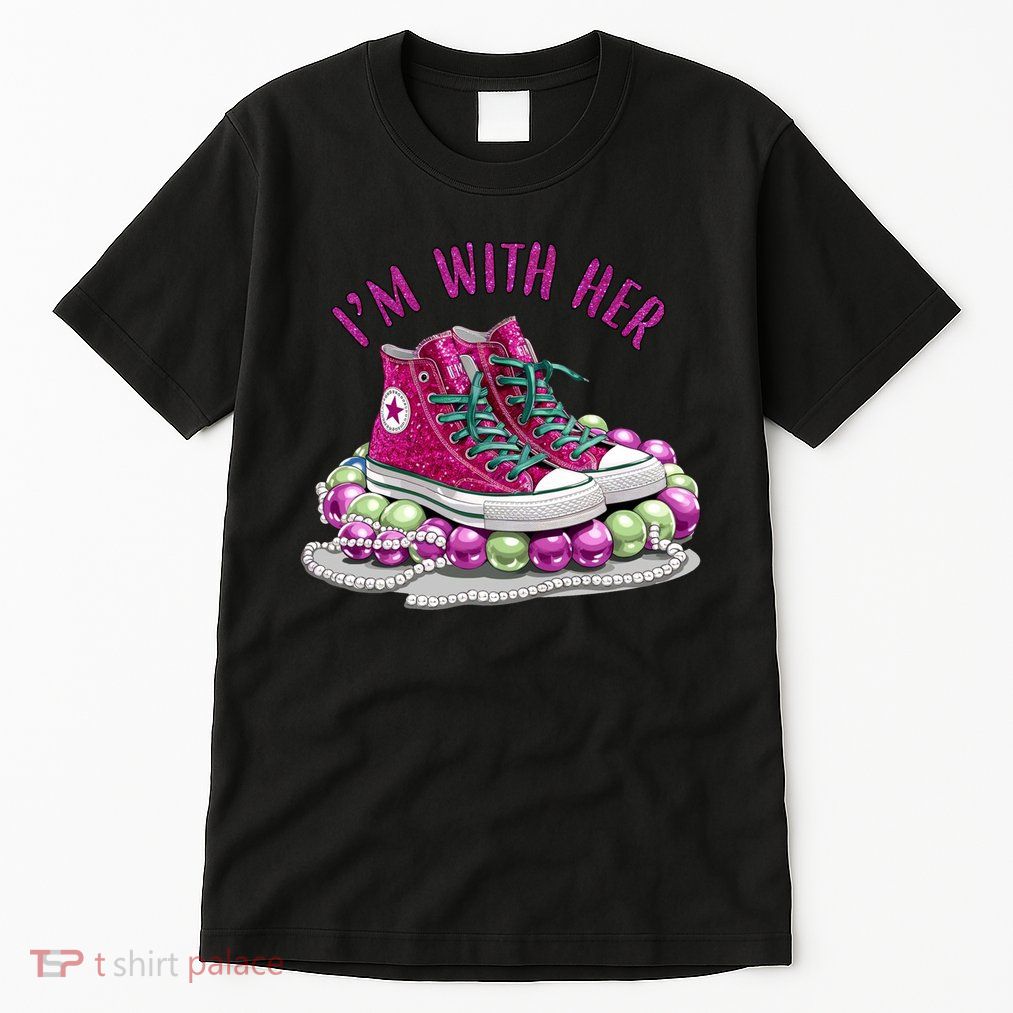 Im With Her Chucks And Pearls Kamala Harris Tall T-Shirt