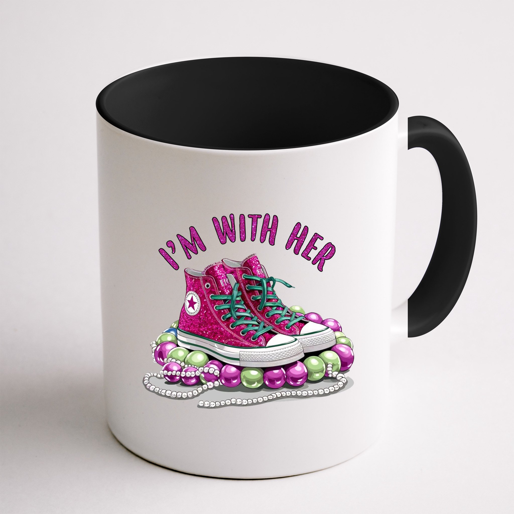 Im With Her Chucks And Pearls Kamala Harris Mug