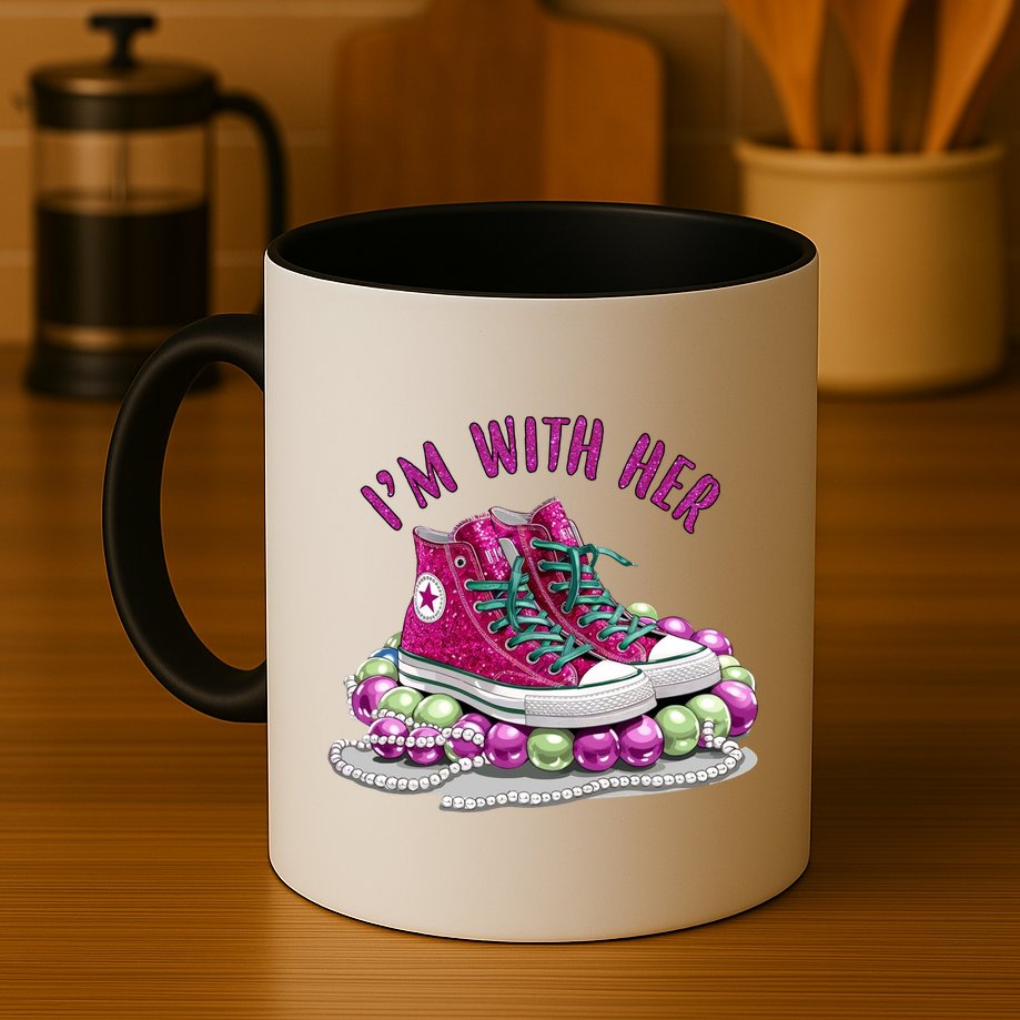 Im With Her Chucks And Pearls Kamala Harris Mug