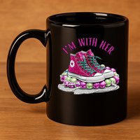 Im With Her Chucks And Pearls Kamala Harris 11oz C Handle Ceramic Mug