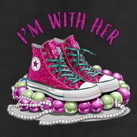 Im With Her Chucks And Pearls Kamala Harris 11oz C Handle Ceramic Mug